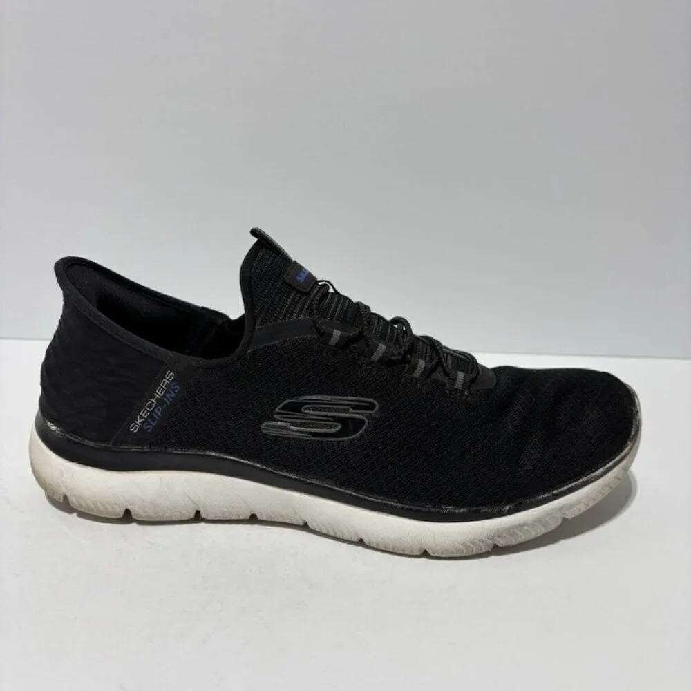Skechers Men’s Hands Free Slip Ins - High Range Sneakers Black, Size 10.5M